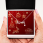 Scripted Love Necklace with Christmas Card - Red