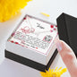 Dear Mum - Scripted Love Necklace with Mother's Day Message Card & QR code for E-Card