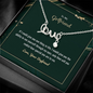 To Girlfriend - Scripted Love Necklace with Romantic Message Card - Loving Family