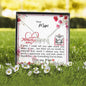Dear Mum - Scripted Love Necklace with Mother's Day Message Card & QR code for E-Card