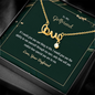 To Girlfriend - Scripted Love Necklace with Romantic Message Card - Loving Family