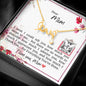 Dear Mom - Scripted Love Necklace with Message Card with QR cord for E-Card
