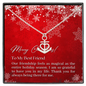To My Best Friend - Anchor Necklace with Christmas Message Card