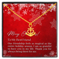 To My Best Friend - Anchor Necklace with Christmas Message Card