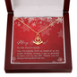 To My Best Friend - Anchor Necklace with Christmas Message Card