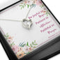 Forever Love Necklace with Bible Verse Card - Romans 12:12