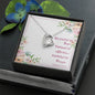 Forever Love Necklace with Bible Verse Card - Romans 12:12