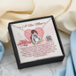 To A New Mom - Forever Love Necklace with Happy 1st Mother's Day Message Card & QR code for E-Card