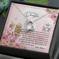 To My Daughter - Forever Love Necklace with Message Card with QR code for E-Card