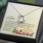 To My Daughter - Forever Love Necklace with Christmas Message Card - Santa