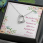 Forever Love Necklace with Bible Verse Card - Romans 12:12