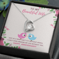 To My Wife - Forever Love Necklace with Anniversary Message Card - Loving Family