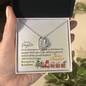 To My Daughter - Forever Love Necklace with Christmas Message Card - Santa