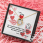 To My Lovey Wifey - Forever Love Necklace with V-day Message Card & QR code for E-Card