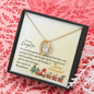 To My Daughter - Forever Love Necklace with Christmas Message Card - Santa