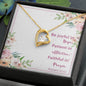 Forever Love Necklace with Bible Verse Card - Romans 12:12