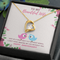 To My Wife - Forever Love Necklace with Anniversary Message Card - Loving Family