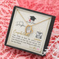 To My Daughter - Forever Love Necklace with Graduation Message Card & QR code for E-Card
