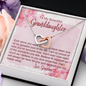 To My Granddaughter - Interlocking Hearts Necklace with Message Card