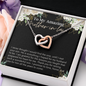 Daughter To Mother In Law - Interlocking Hearts Necklace with Message Card