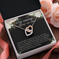Daughter To Mother In Law - Interlocking Hearts Necklace with Message Card