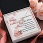 To My Friend - Interlocking Hearts Necklace with Happy Birthday Message Card In KOREAN