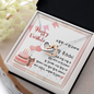 To My Friend - Interlocking Hearts Necklace with Happy Birthday Message Card In KOREAN