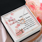 To My Friend - Interlocking Hearts Necklace with Happy Birthday Message Card In KOREAN