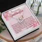 To My Granddaughter - Interlocking Hearts Necklace with Message Card