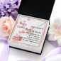 To My Friend - Interlocking Hearts Necklace with Happy Birthday Message Card In KOREAN