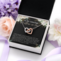 Daughter To Mother In Law - Interlocking Hearts Necklace with Message Card