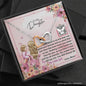 Mom To Daughter - Interlocking Hearts Necklace with Message Card & QR code for E-Card