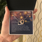 To My Daughter - Interlocking Hearts Necklace with Christmas Message Card