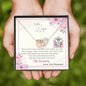 To My Wife - Interlocking Hearts Necklace with Message Card & QR code for E-Card