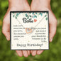 To My Bestie - Interlocking Hearts Necklace with Birthday Message Card