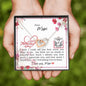 Dear Mum - Interlocking Hearts Necklace with Mother's Day Message Card & QR code for E-Card