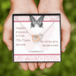 Interlocked Hearts Necklace with A Bible Verse Card - 2 Corinthians 5:17