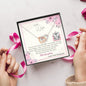 To My Wife - Interlocking Hearts Necklace with Message Card & QR code for E-Card