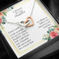 A Prayer for My Daughter - interlocking Hearts Necklaces with Card