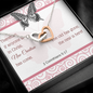 Interlocked Hearts Necklace with A Bible Verse Card - 2 Corinthians 5:17