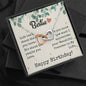 To My Bestie - Interlocking Hearts Necklace with Birthday Message Card