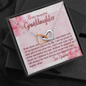 To My Granddaughter - Interlocking Hearts Necklace with Message Card
