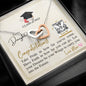 To My Daughter - Interlocking Hearts Necklace with Graduation Message Card & QR code for E-Card