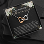 Daughter To Mother In Law - Interlocking Hearts Necklace with Message Card