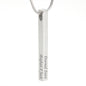 Engraved 4 Sided Stick Necklace with Christmas Card - Red