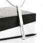 To Lovey Wifey - Engraved 4 Sided Stick Necklace with V-day Message Card & QR code for E-Card