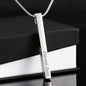 Engraved 4 Sided Stick Necklace with Christmas Card - Red
