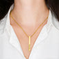Engraved 4 Sided Stick Necklace with Christmas Card - Red