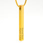 Engraved 4 Sided Stick Necklace with Christmas Card - Red