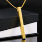 Engraved 4 Sided Stick Necklace with Christmas Card - Red